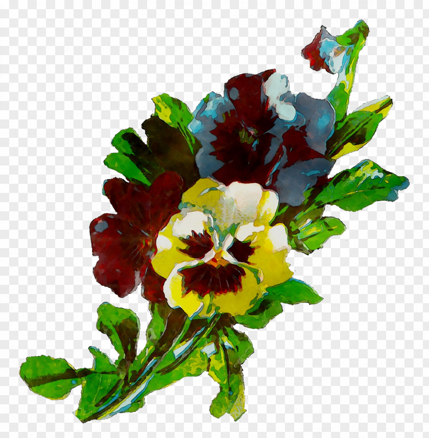 Pansy Floral Design Cut Flowers PNG