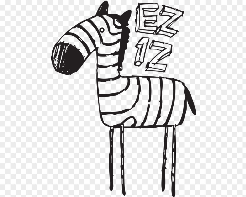 Zebra Mustang Drawing Clip Art PNG