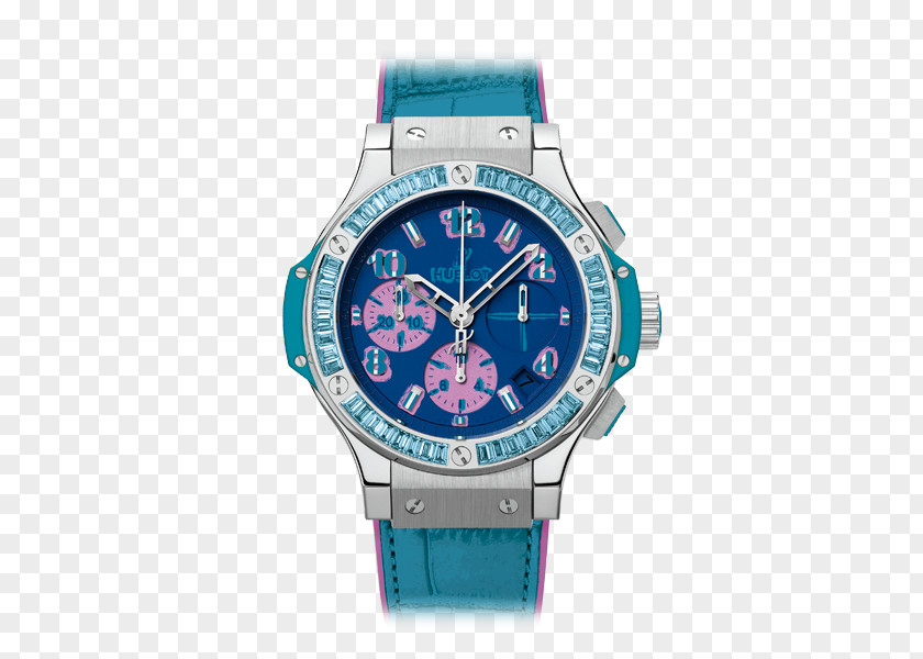 Sold Out Blue Hublot Automatic Watch Pop Art Big Bang PNG
