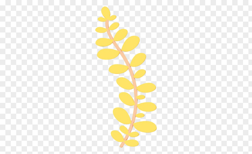 Yellow Leaf Plant Flower Branch PNG