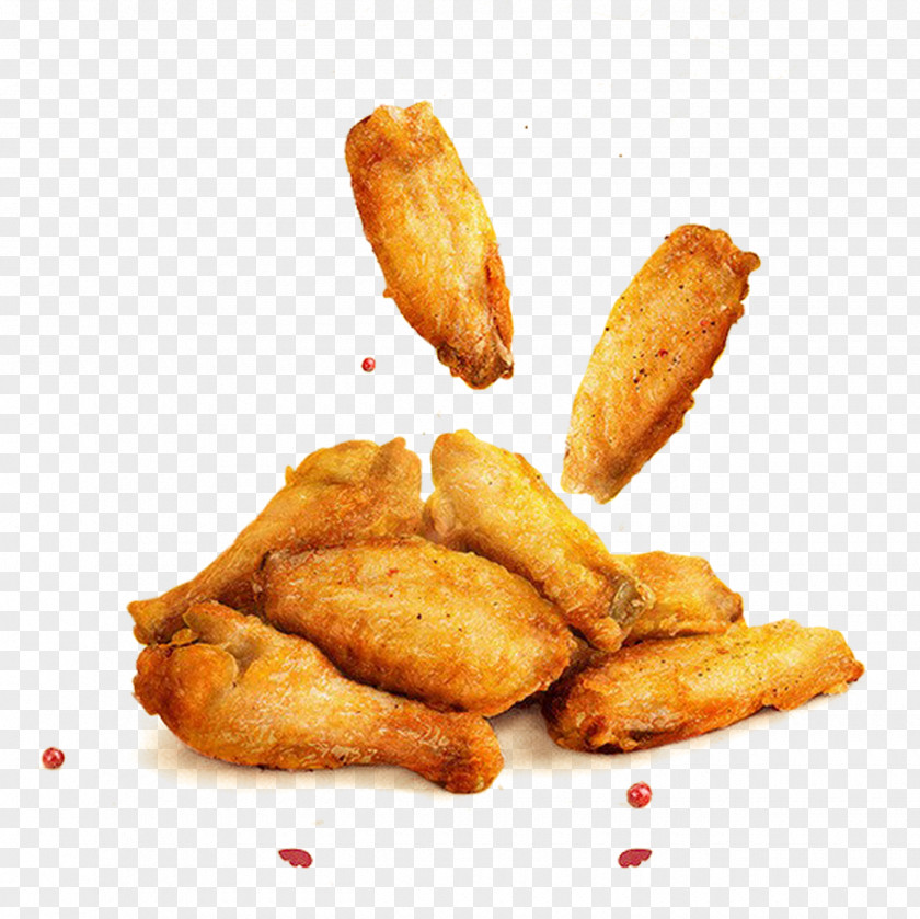 Golden Fried Chicken Wings Hamburger Buffalo Wing French Fries PNG