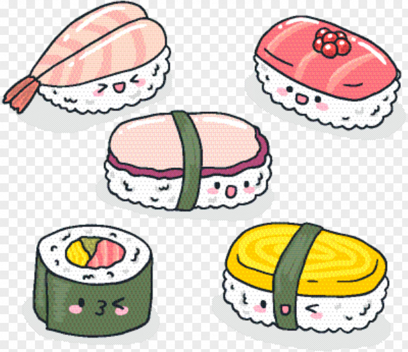 Side Dish Appetizer Sushi Cartoon PNG