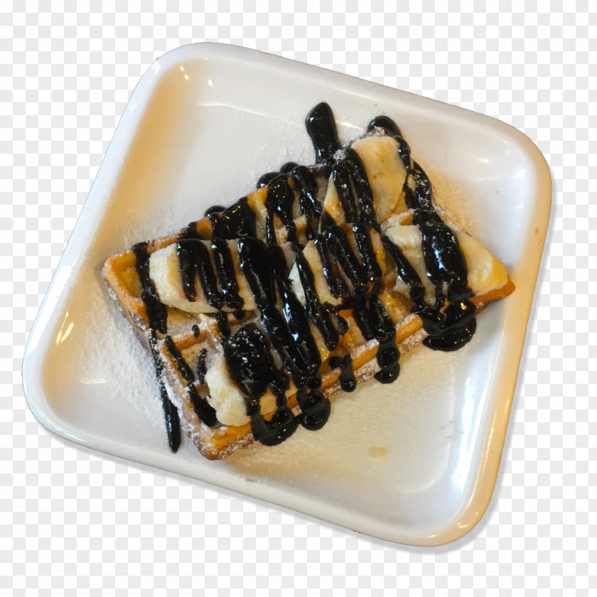 Waffle Chocolate Pizza Dessert Food PNG
