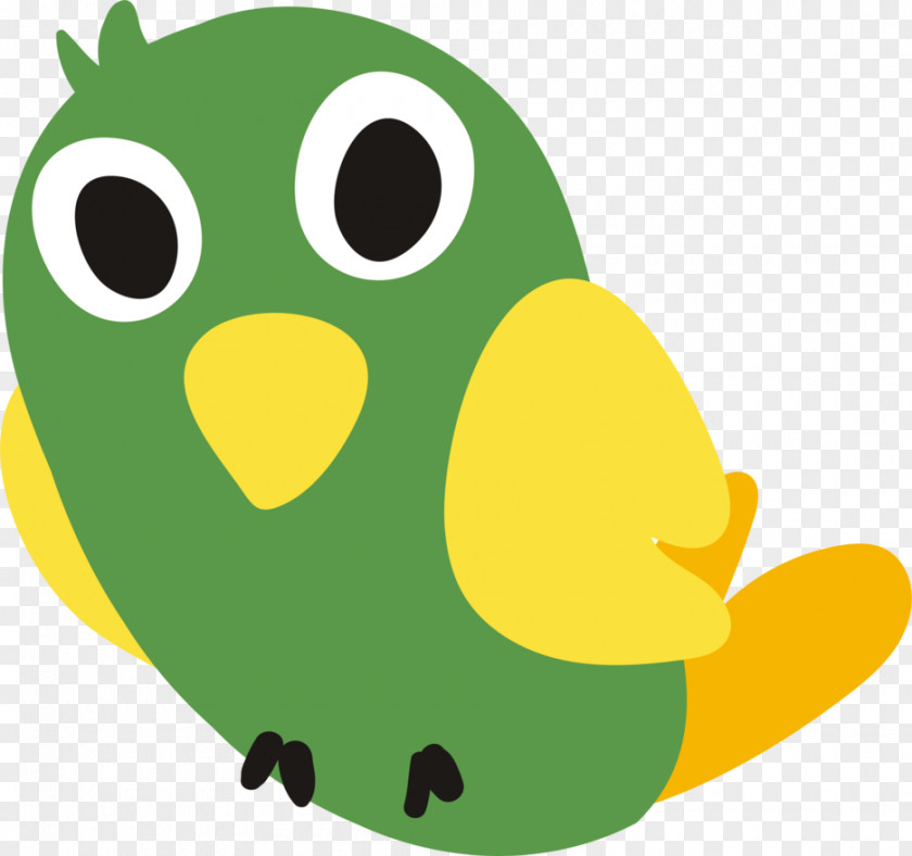 Cartoon Green Bird Beak Clip Art PNG