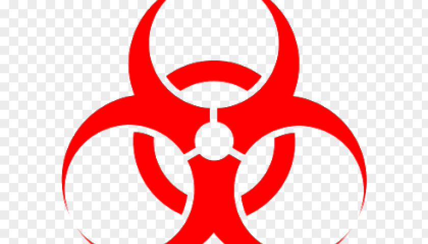 Red 80s Symbols Biological Hazard Symbol Clip Art PNG