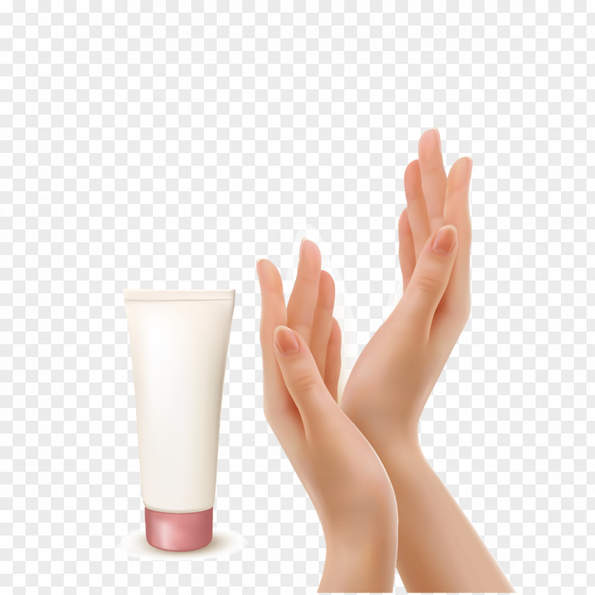 Vector Hand And Cream Lotion Stock Photography Royalty-free PNG