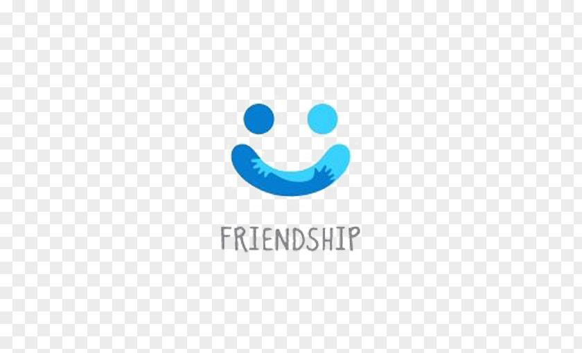 Blue Smiling Face Logo Graphic Design PNG