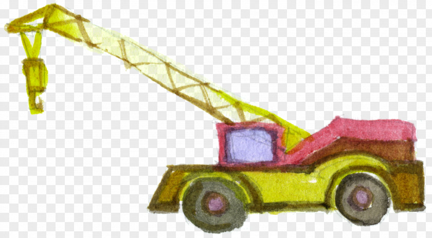 Excavator Machine Crane Toy PNG