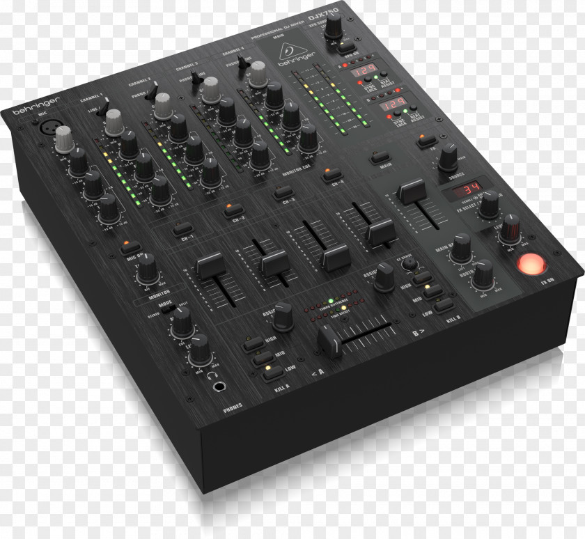 Musical Instruments Audio Mixers BEHRINGER PRO MIXER DJX750 Sound Disc Jockey DJ Mixer PNG