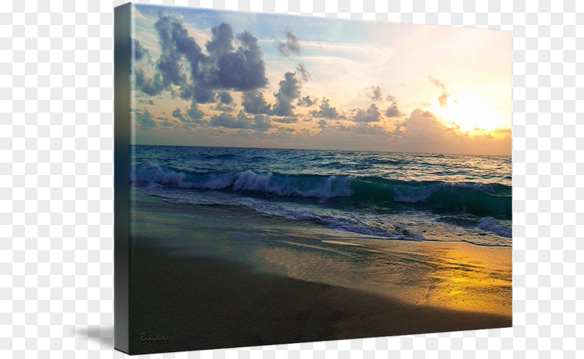 Seascape Painting Work Of Art Sunrise PNG