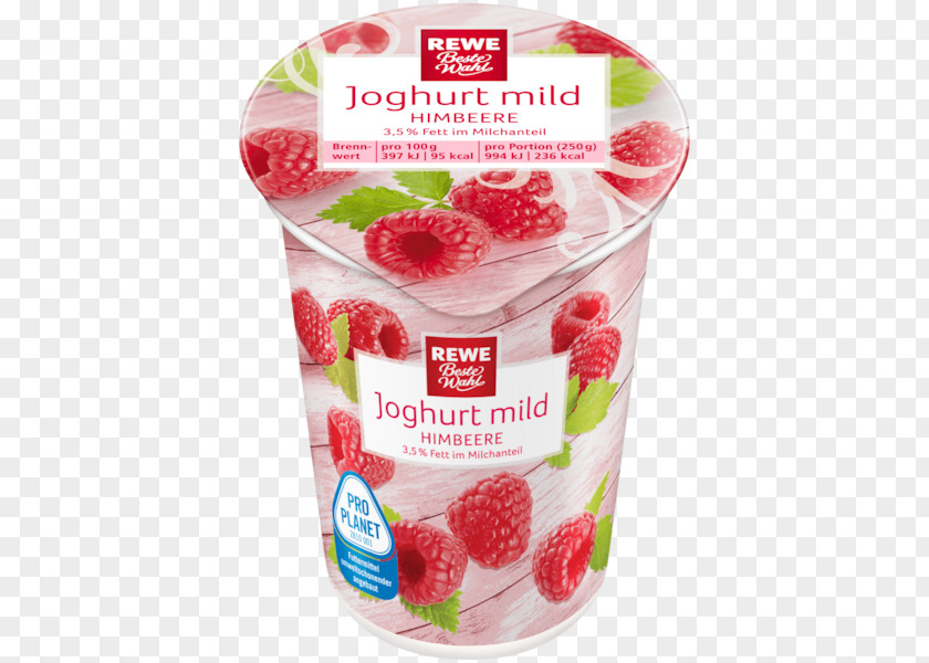 Strawberry Raspberry Yoghurt REWE Frozen Dessert PNG