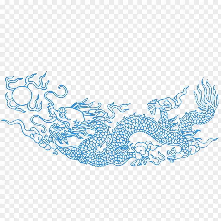 Chinese Dragon Japanese Pattern PNG