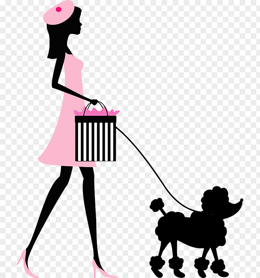 Dog Walking Pianist Poodle Companion PNG