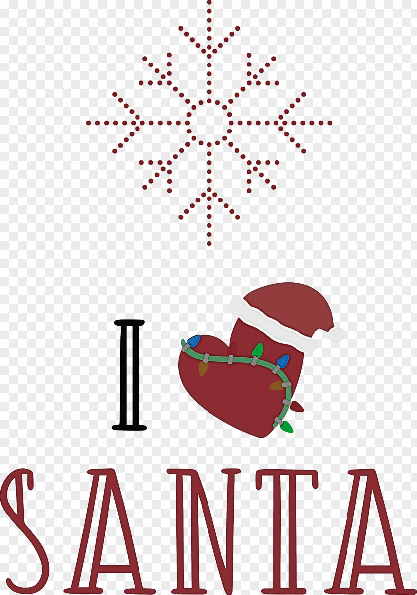 I Love Santa Christmas PNG