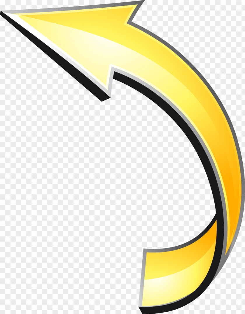 Small Clean Yellow Arrow Clip Art PNG