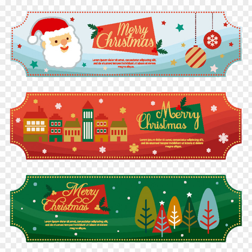 Christmas Banner Material PNG