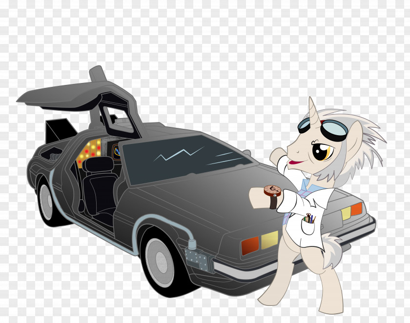 Dr. Emmett Brown Marty McFly Pony Back To The Future DeLorean Time Machine PNG
