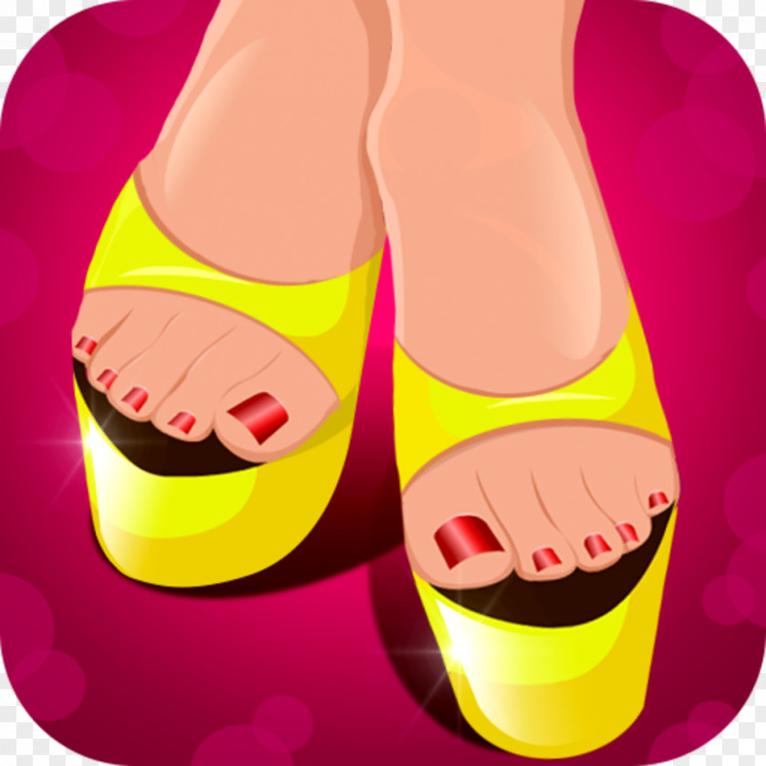 Pedicure Yellow Shoe Footwear Cartoon PNG