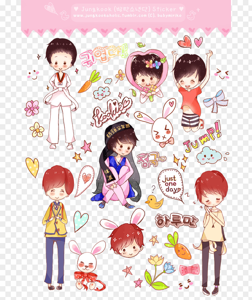 Bts Fanart Sticker Clip Art DeviantArt Illustration PNG