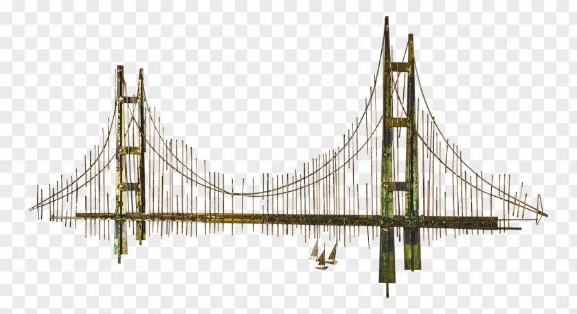 Golden Gate Bridge Brooklyn C. Jeré Art Metal PNG