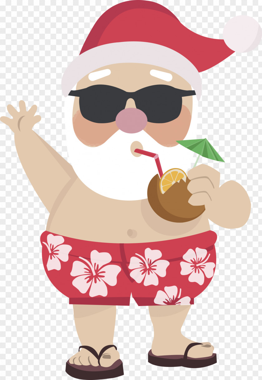 Santa Claus Wearing Pants PNG