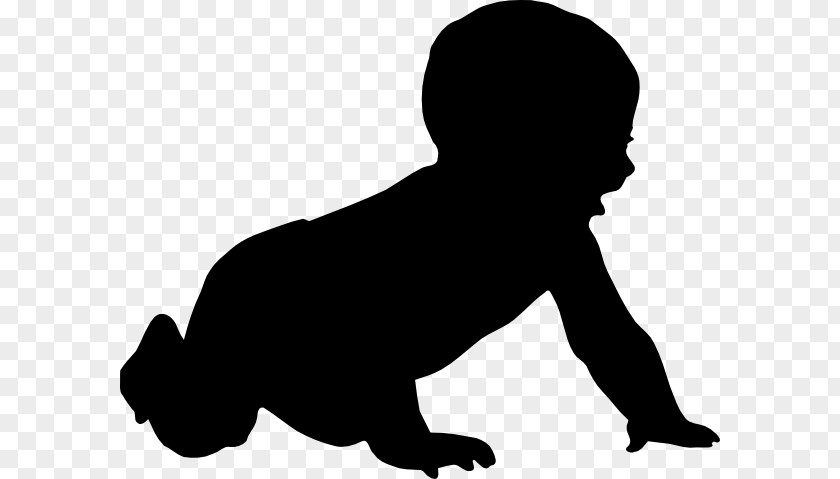 Silhouette Infant Drawing Clip Art PNG