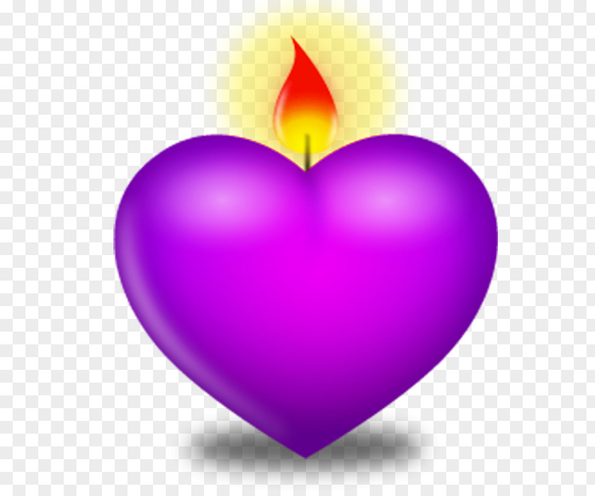Burning Heart Shaped Candle Light Combustion Flame PNG