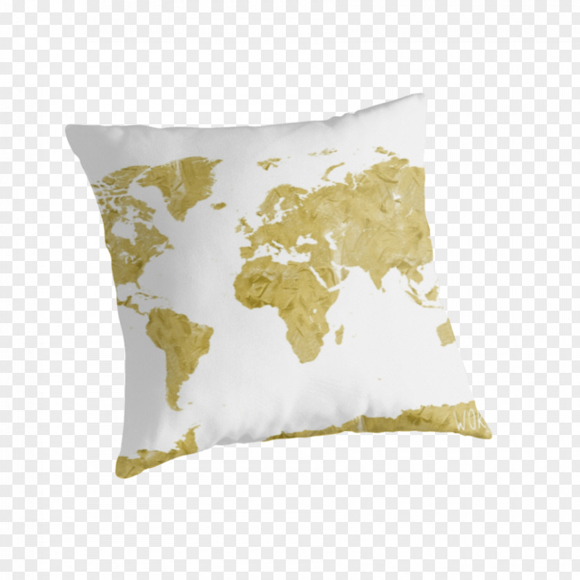 Gold Paint Throw Pillows Cushion Yellow PNG