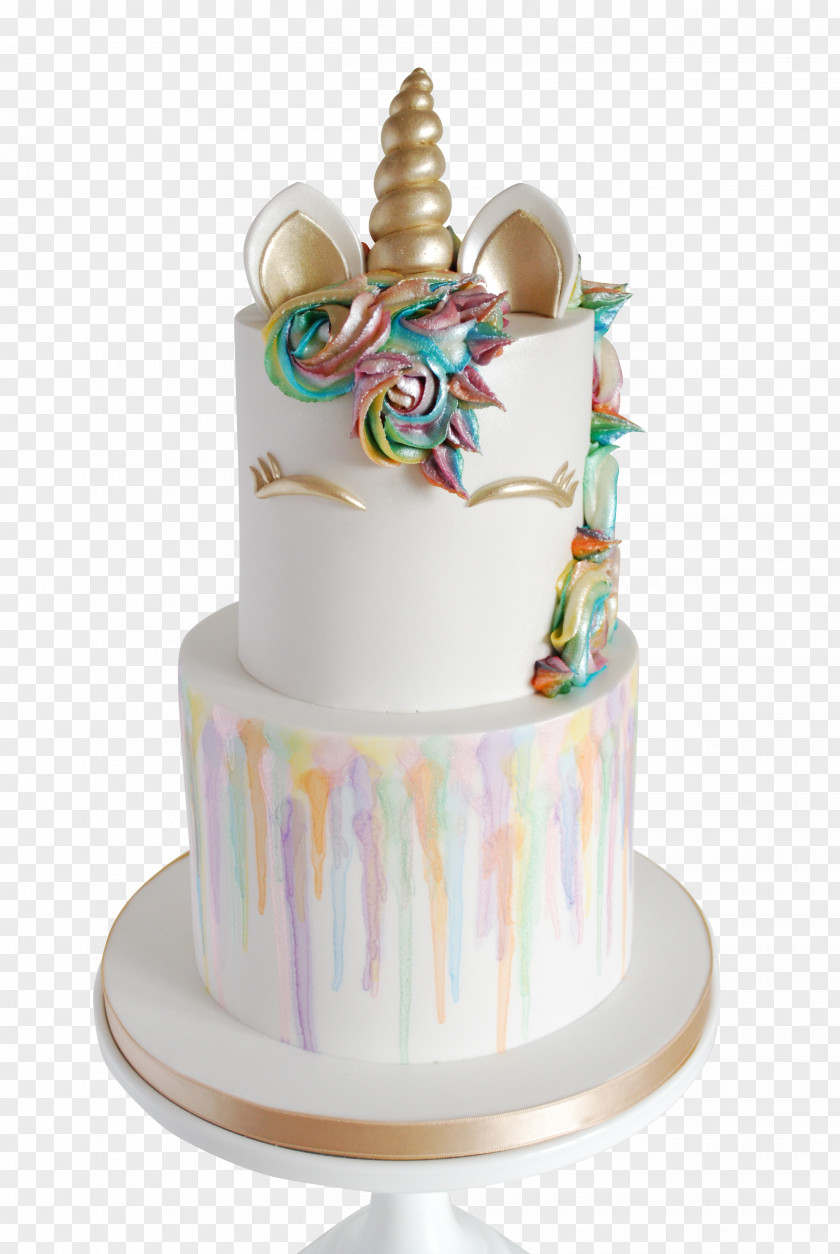 Unicorn Birthday Cake Frosting & Icing Sugar Layer Butter PNG