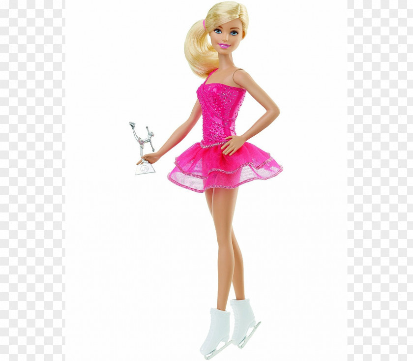 Barbie Ice Skating Figure Doll Toy PNG