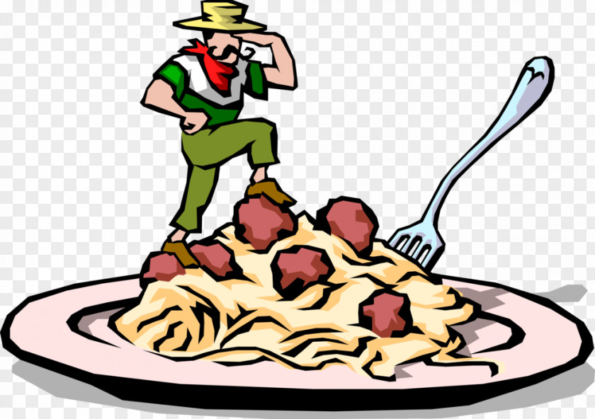 Clip Art Spaghetti And Meatballs Pasta With Italian Cuisine PNG