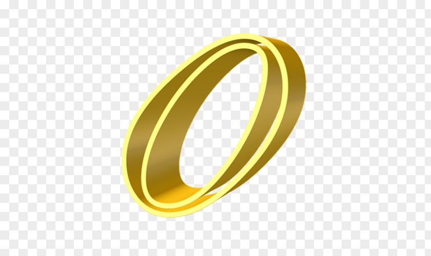Numerical Digit Bangle Gold Wedding Ring Playcast PNG