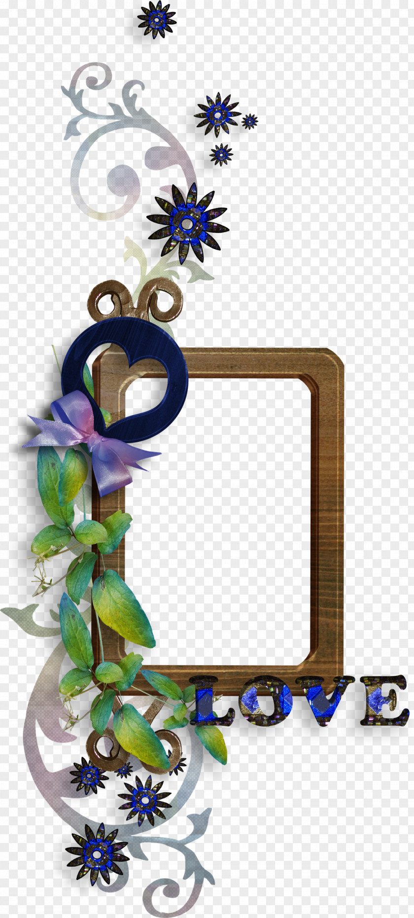 Picture Frames Floral Design Clip Art PNG