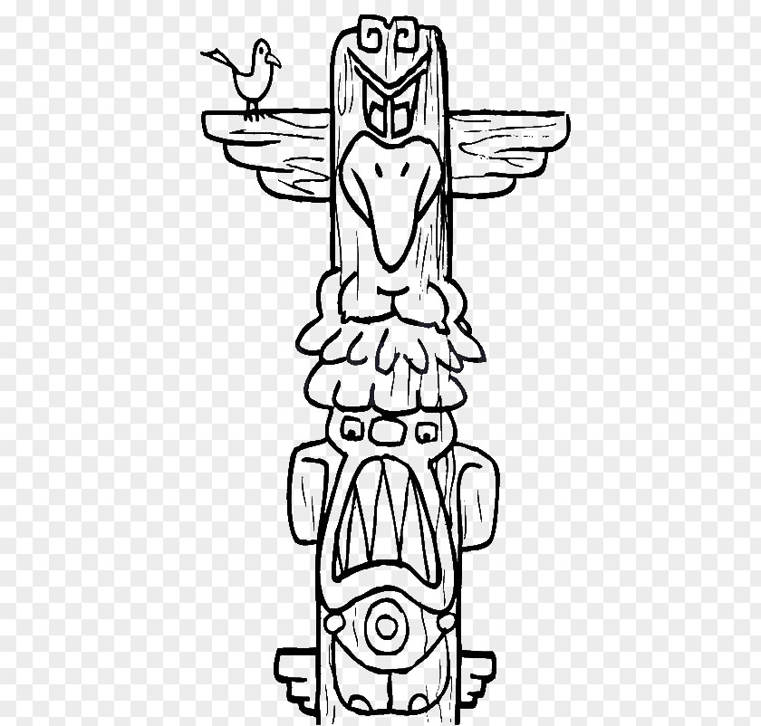 Bird Day Totem Pole Drawing Pacific Northwest Clip Art PNG