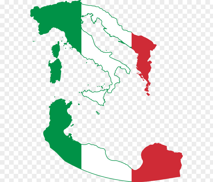 Italy Flag Of Italian Empire Map PNG