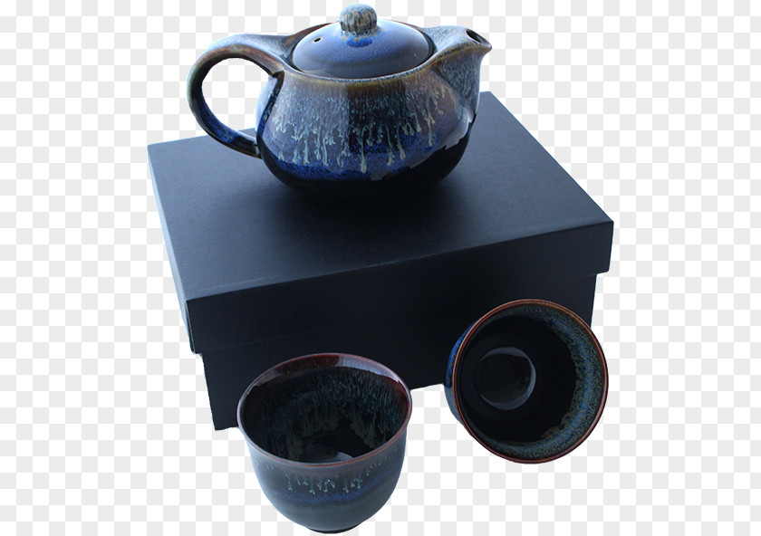 Kettle Coffee Cup Cobalt Blue Teapot PNG