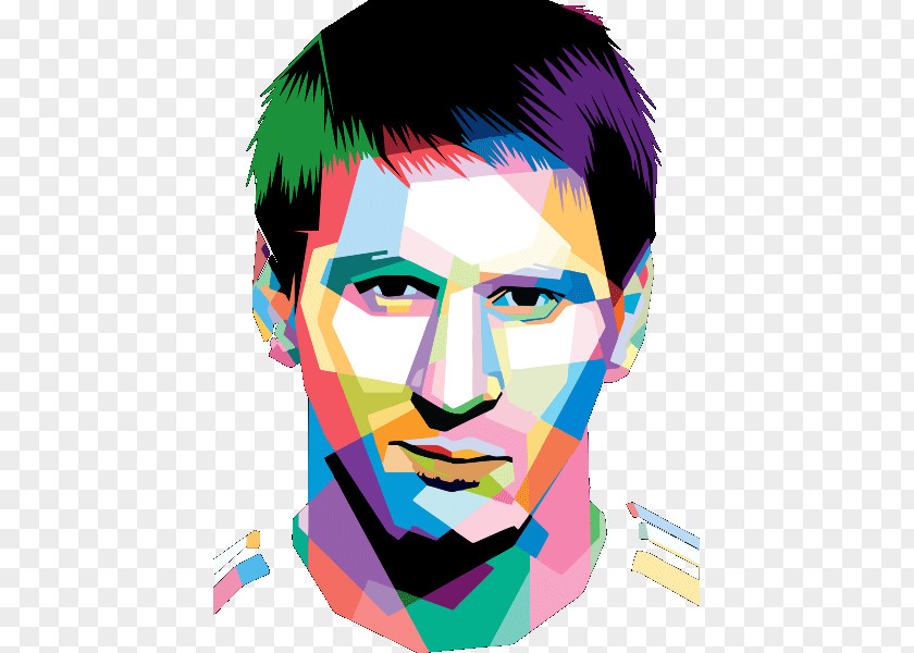 Lionel Messi WPAP Desktop Wallpaper PNG