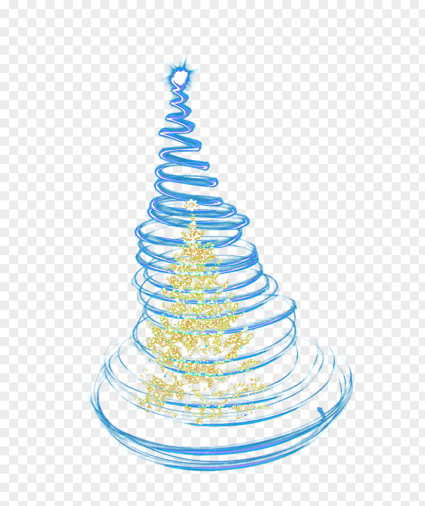 Abstract Christmas Tree Light Effect Decoration PNG