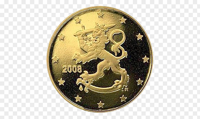 Coin Finnish Euro Coins Finland PNG