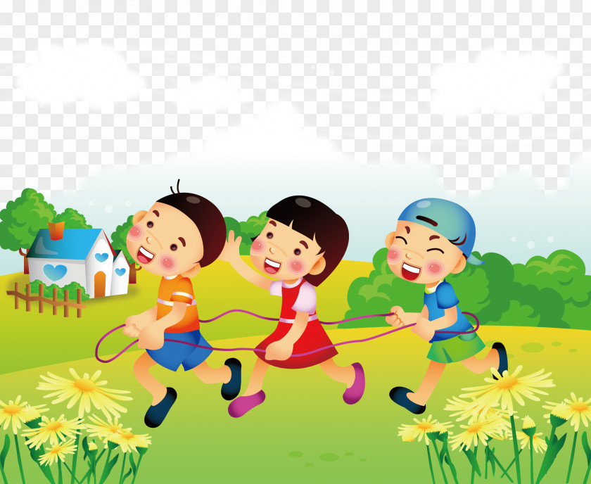 Jump Rope Child Cartoon Clip Art PNG