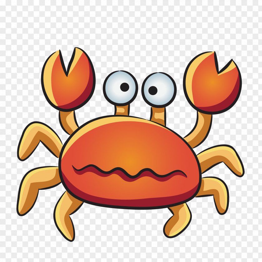Cute Crab Sea Creatures Marine Life Aquatic Animal Clip Art Vector Graphics PNG