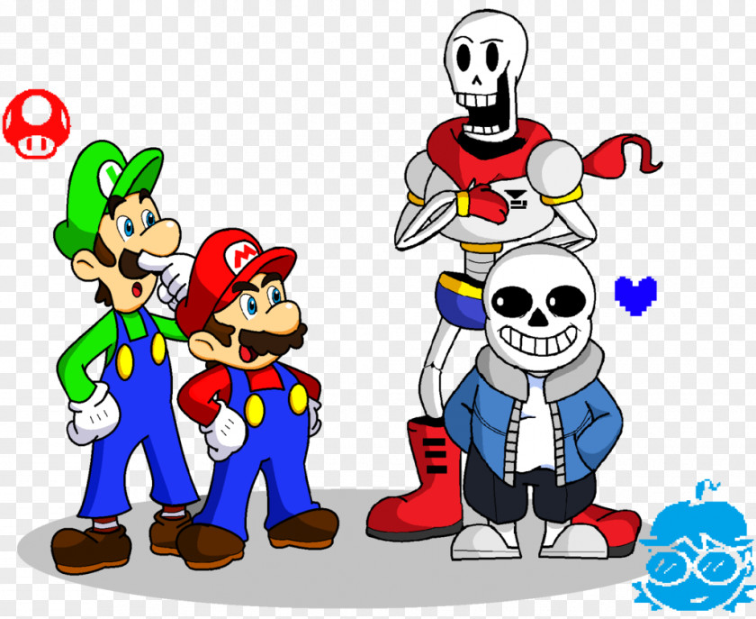 Indie Poster Undertale Super Mario Bros. X Skeleton Princess Daisy PNG