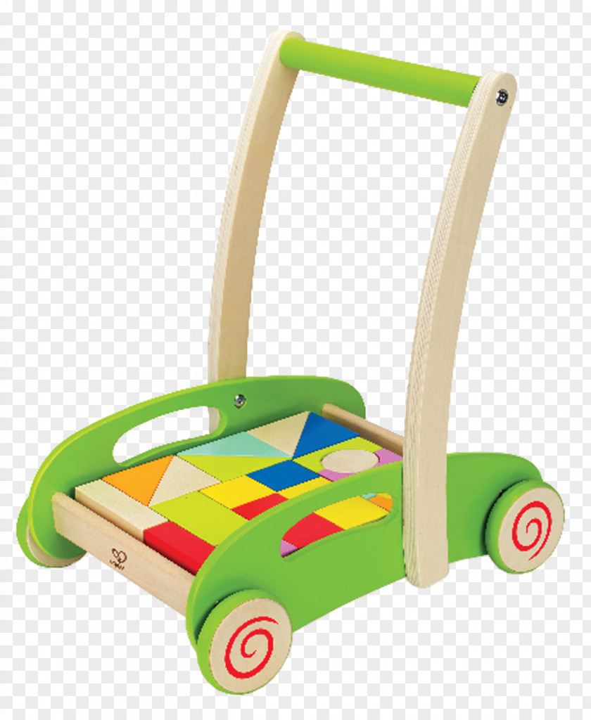Toy Hape Wonder Walker Holding Child Mini Block And Roll PNG