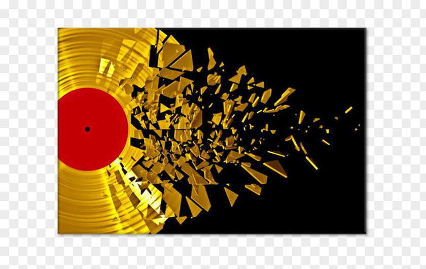 Gold Vinyl Phonograph Record Musician Disc Jockey American Nightmare PNG