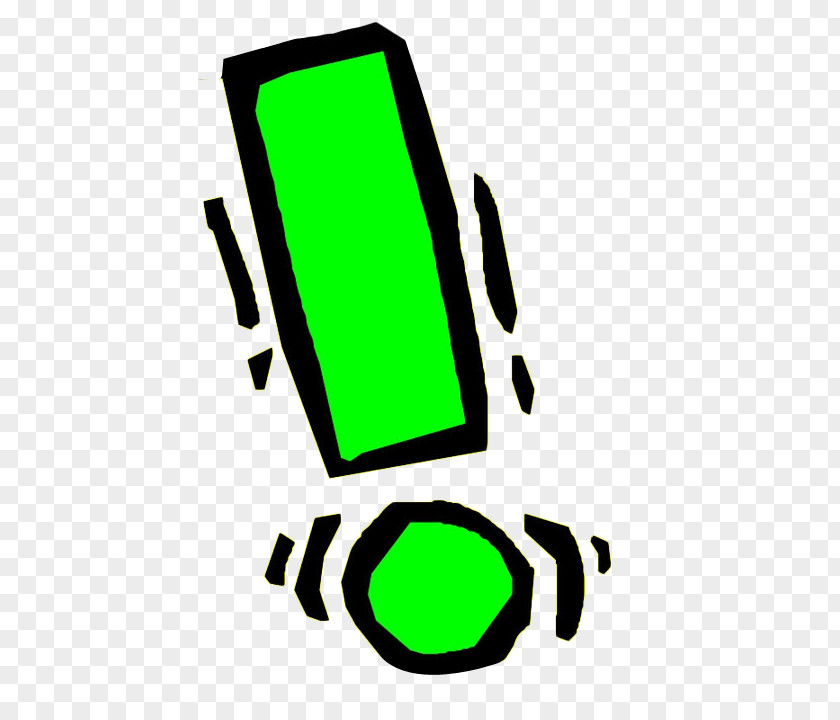 Graffiti Green. Exclamation Mark Interjection Icon PNG