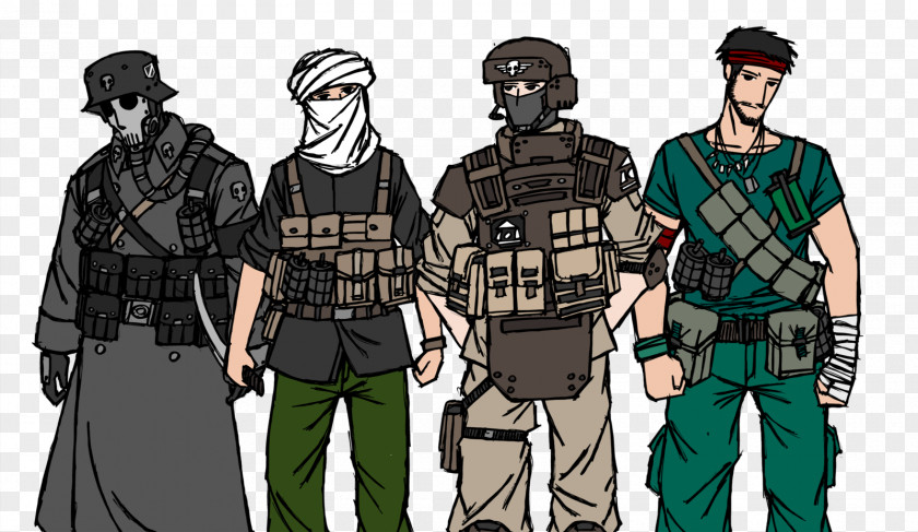 Langya Shan Five Heroic Men Soldier Military Uniform Imperium Mercenary PNG