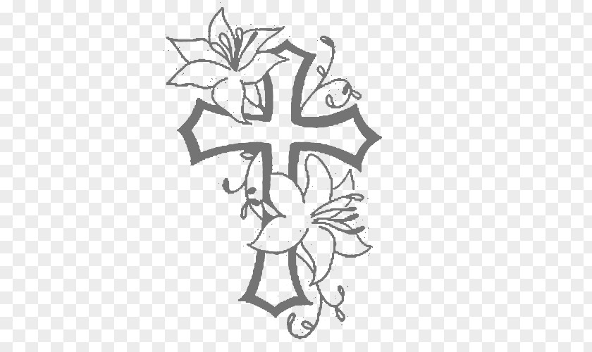 Christian Cross Flower Lilium Clip Art PNG