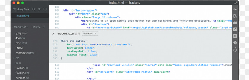 Computer Program Brackets Source Code Editor Text HTML PNG