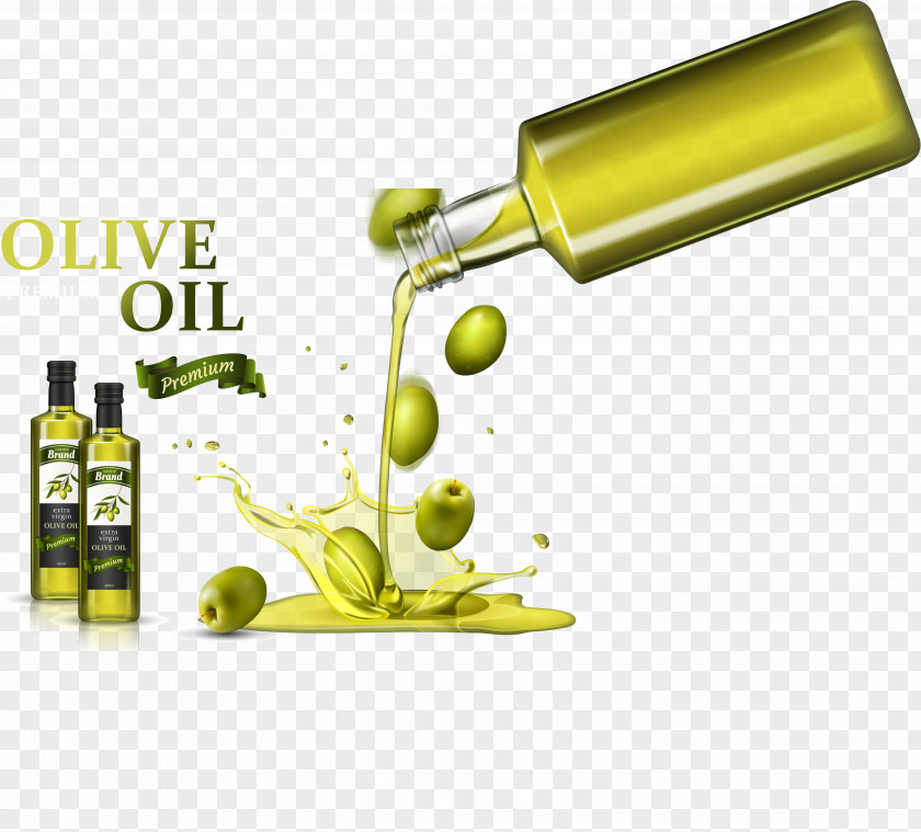 Green Minimalist Olive Oil Soybean PNG