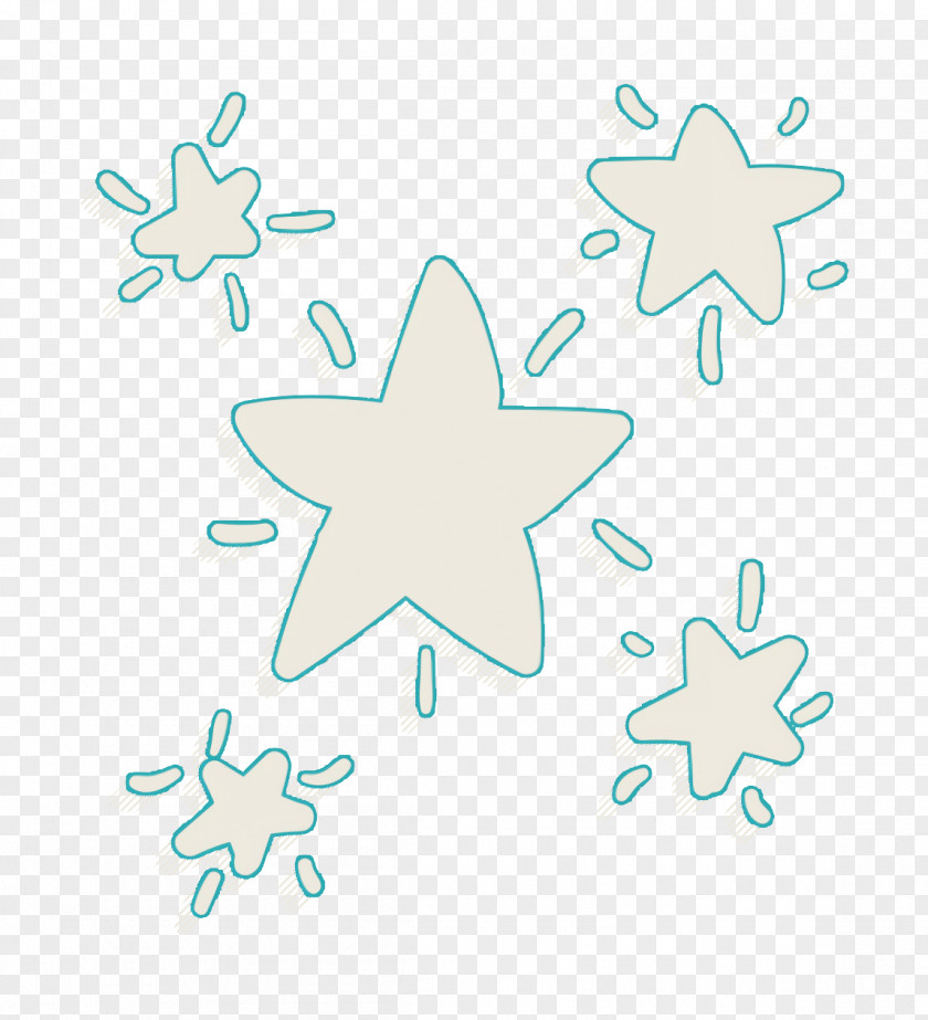 Hand Drawn Xmas Icon Signs Starry Doodle PNG
